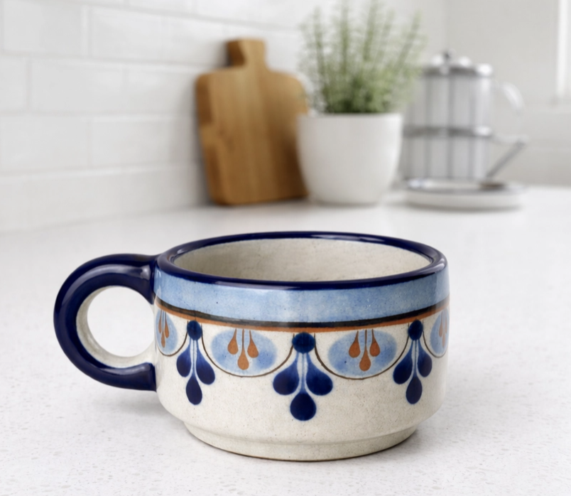 Hand-Painted Ceramic Cortado Cup