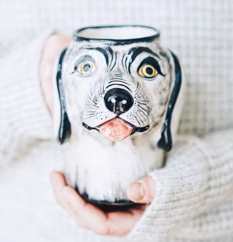 Hand-Painted Ceramic Dog Mug