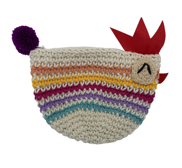 Crocheted Chicken Coin Purse
