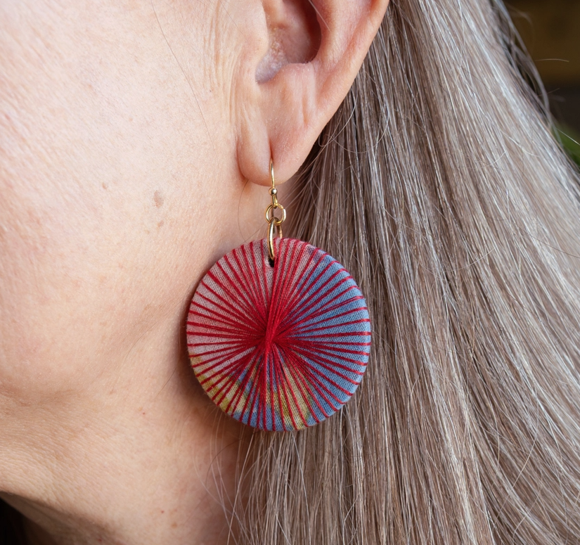 Threadburst Kantha Earrings
