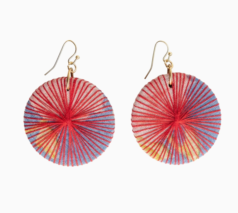 Threadburst Kantha Earrings