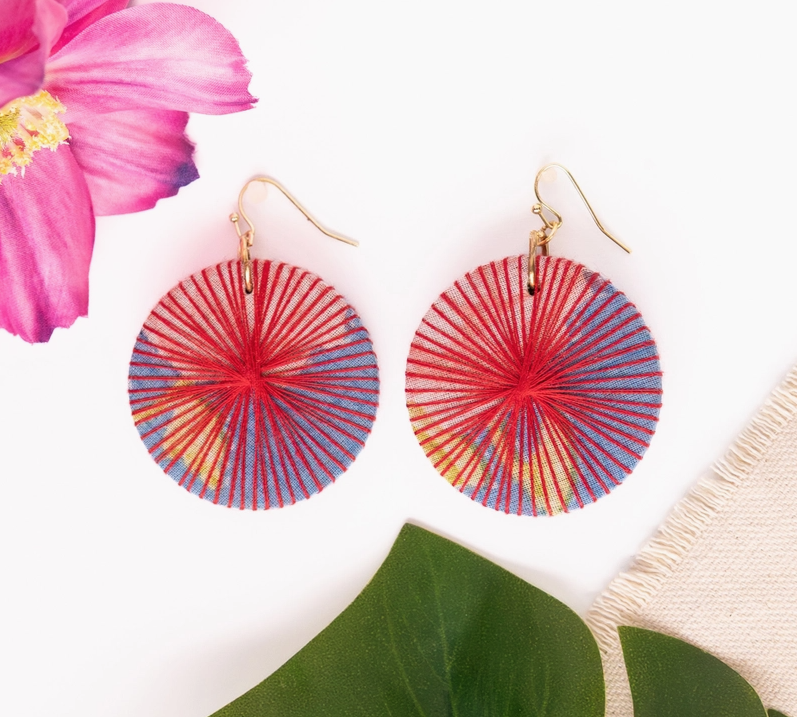 Threadburst Kantha Earrings