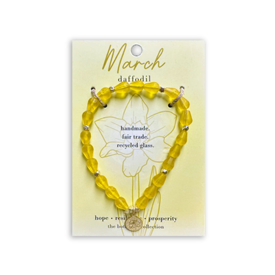 March Daffodil Flower Bracelet - WorldFinds