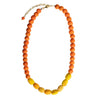 Orange &amp; Yellow Kantha Couplet Necklace