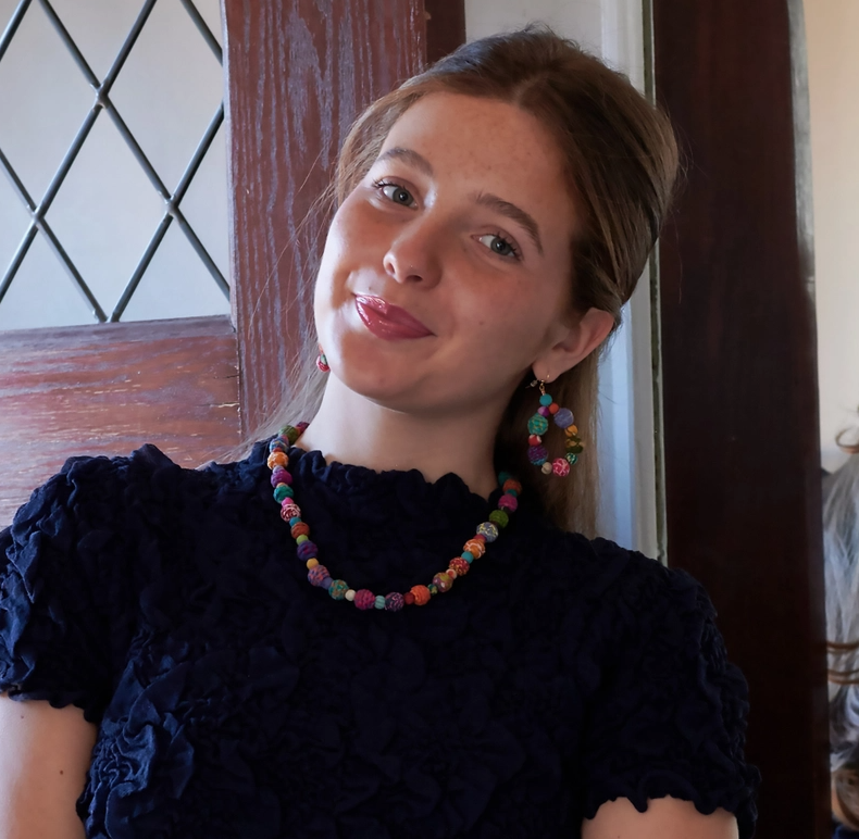 Threaded Kantha Classic Bead Necklace
