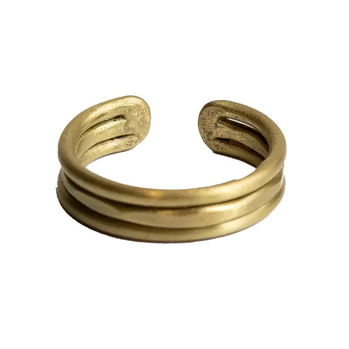 Gold Inlaid Trio Ring