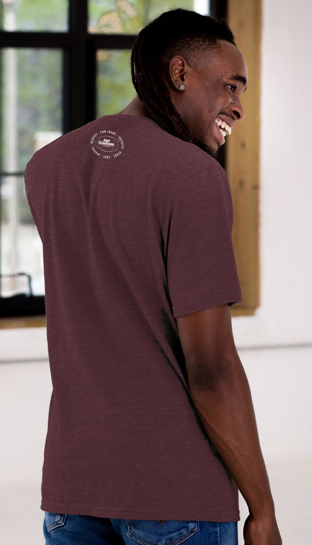 Peace Cardinal T-Shirt Tri-Blend Wine - GOEX