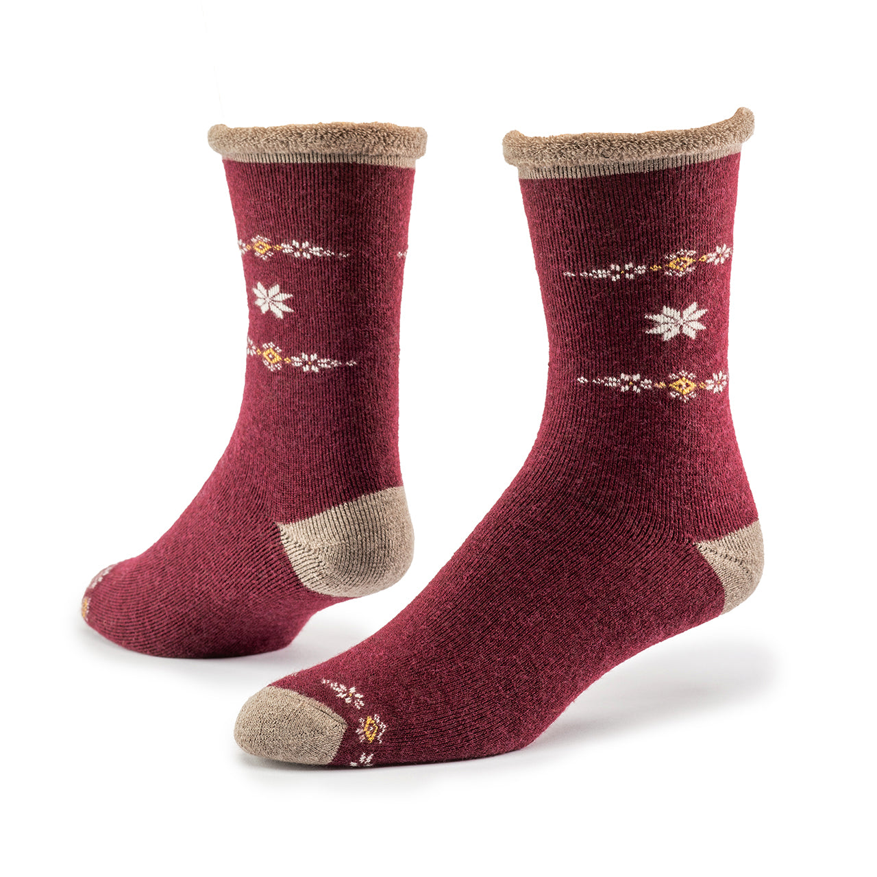 Wine Twinkle Toes Wool Snuggle Socks