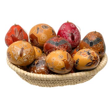 Pollinator Gourd Ornament - Assorted