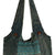 Teal Striped Stonewashed Hobo Bag