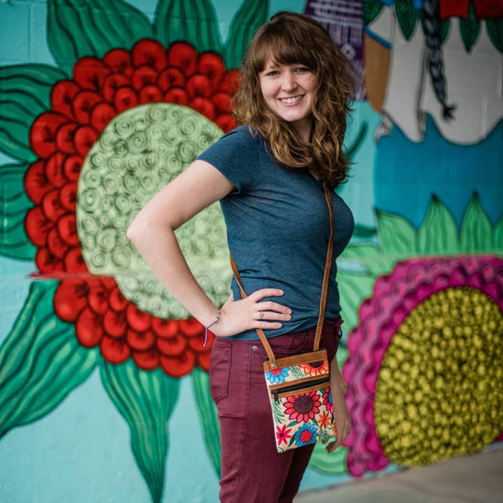 Fiesta Embroidered Passport Bag