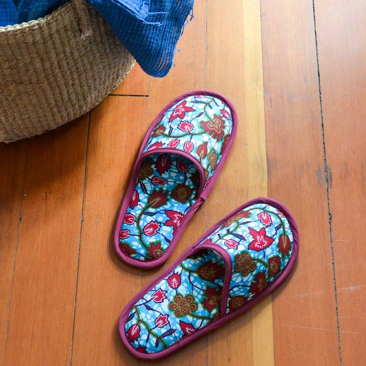 Ankara Cloth Slippers, Small - Assorted