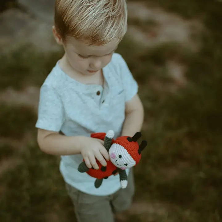 Lady Bug Rattle Crochet