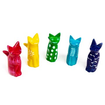 Kisii Stone Dyed Cat (2&quot; H) - Assorted
