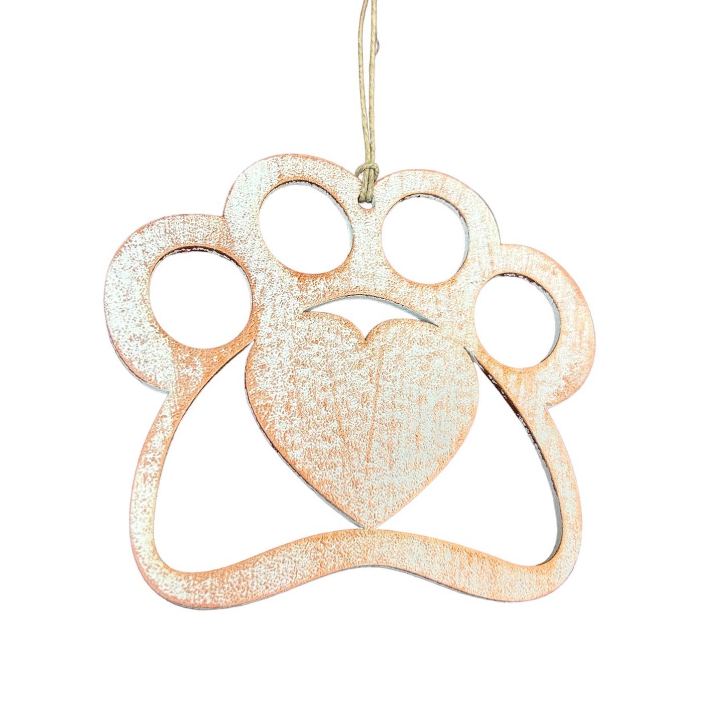 Wooden Cat Paw Ornament