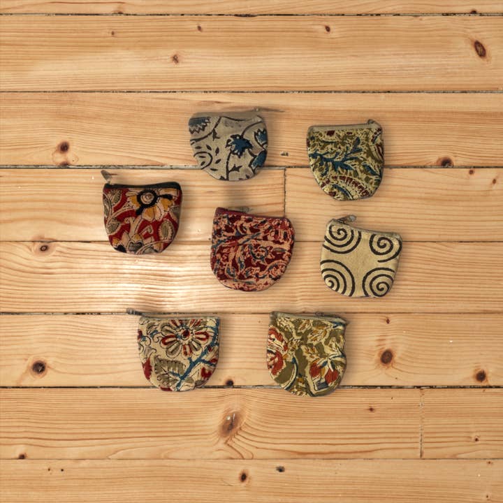 Small Kalamkari Cotton Coin Purse - Assorted