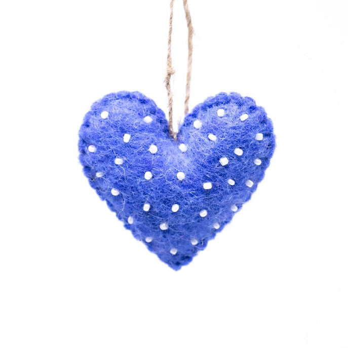 Mini Heart Handmade Felt Ornament