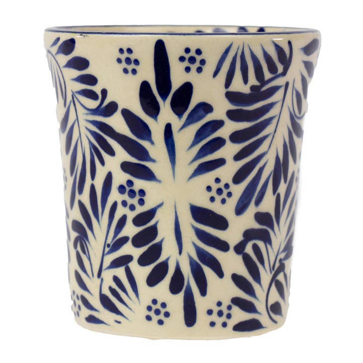 Blue &amp; White Encantada Painted Ceramic Mug
