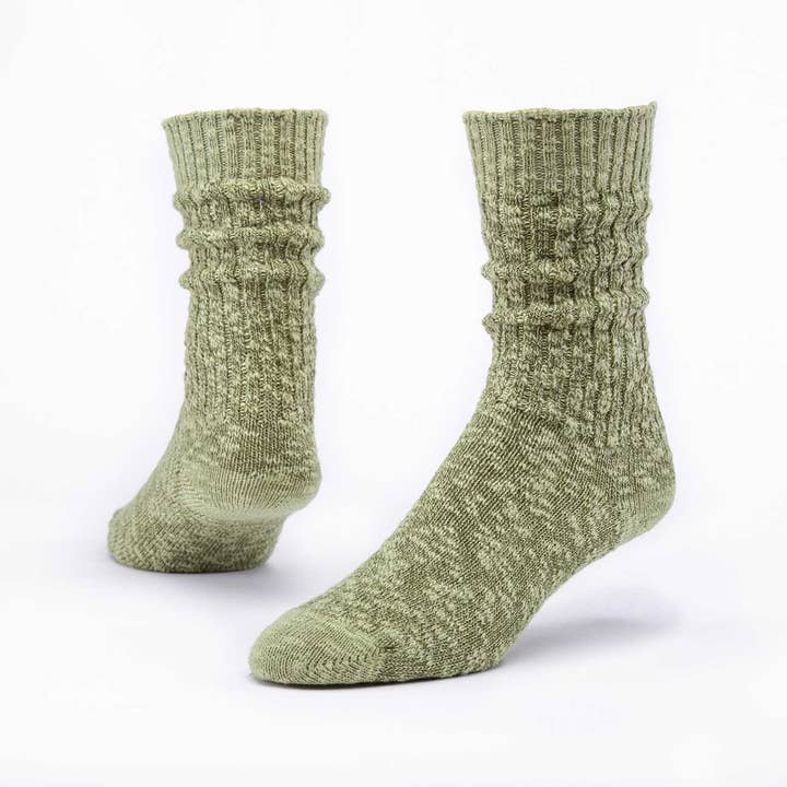 Olive Ragg Organic Cotton Socks, Medium (9-11)