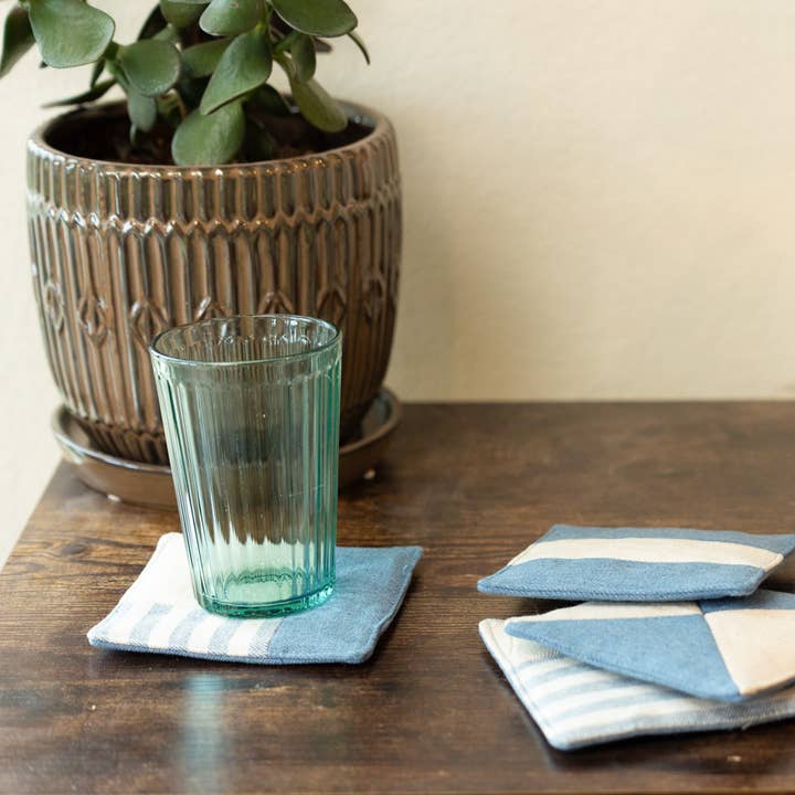 Recycled Denim Coasters - Set of 4