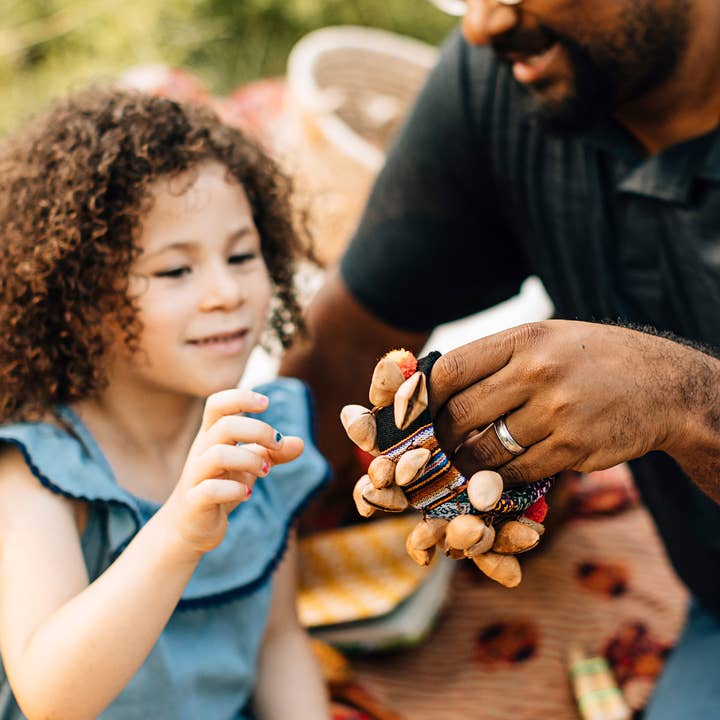 Tanuni Seed Wood Handle Rattle