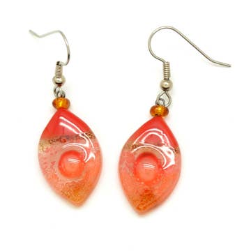 Tiny Almond Glass Earrings - Assorted