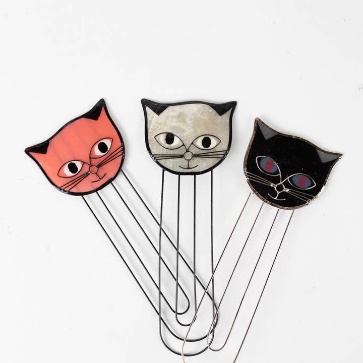Capiz Shell Cat Face Bookmark - Assorted