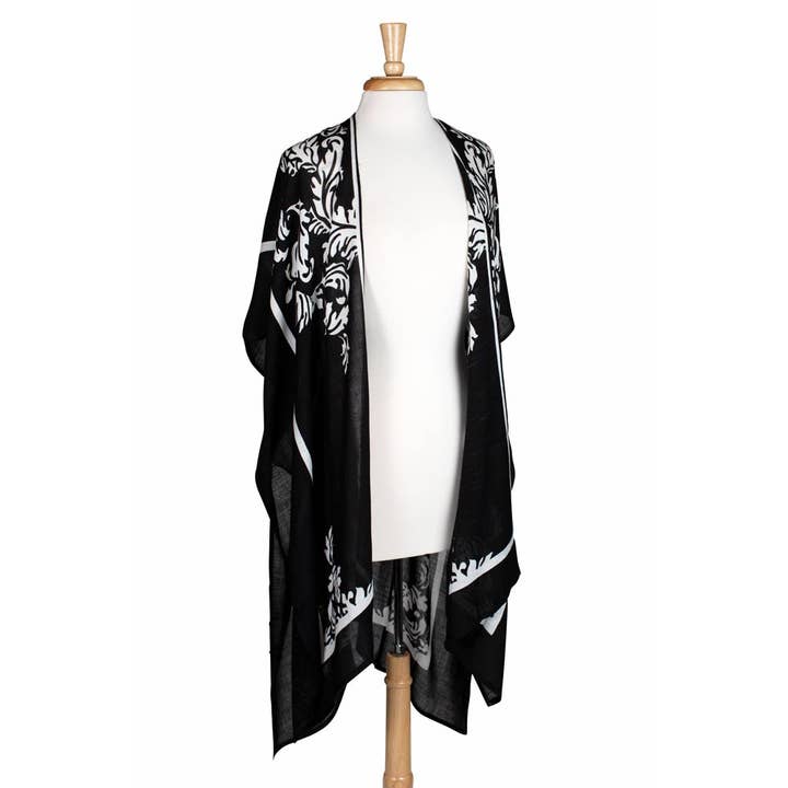 Damask Print Viscose Wrap/Jacket