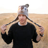 Adult Fleece-Lined Alpaca Blend Animal Hat
