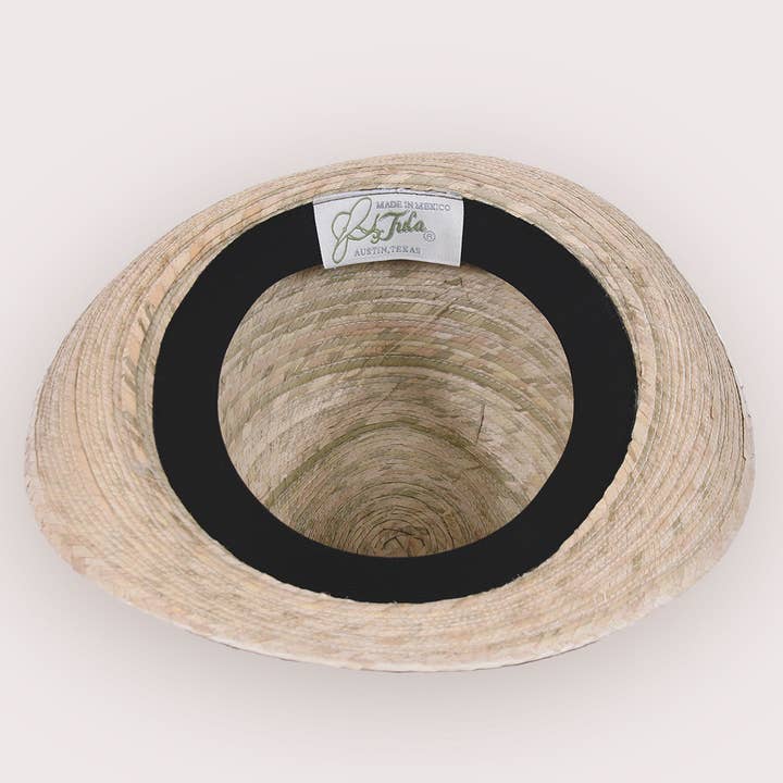 Fedora Black Band Palm Hat, Small