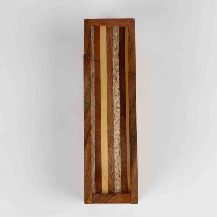 Multi-Wood Striped Box (8&quot; L)