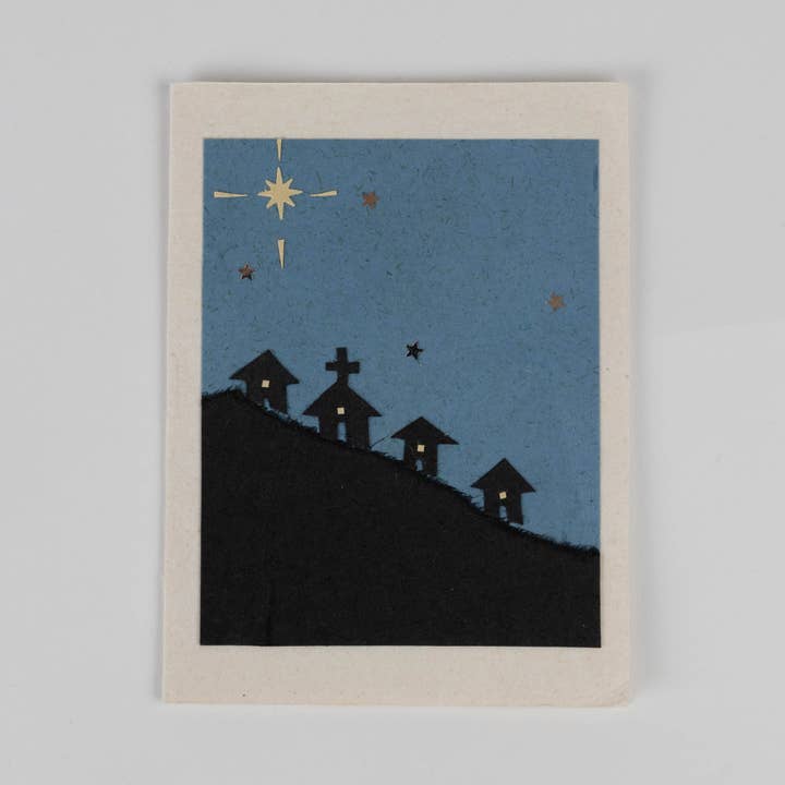Night Time Village Holiday Card (4.25&quot; x 5.5&quot;)