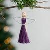 Purple Angel Ornament (5.5&quot; H)