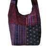 Purple Patch Cotton Crossbody Bag