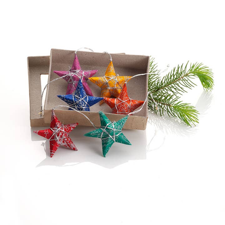 Assorted Star Silk Paper Ornament