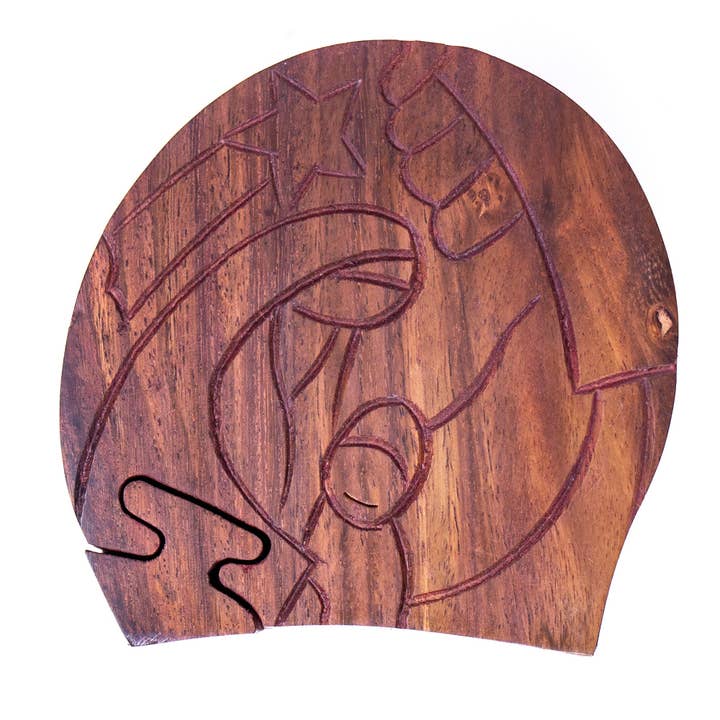 Shesham Wood Nativity Puzzle Box