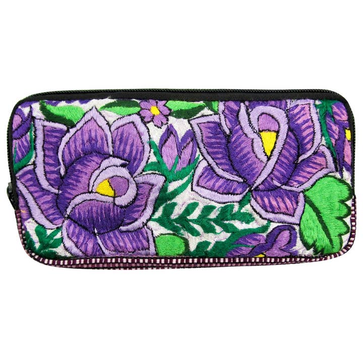 Recycled Huipil Flower Wallet