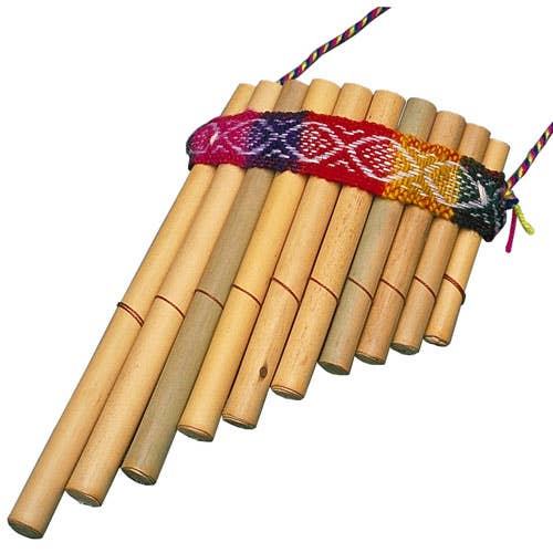 Andean Panflute With Woven Band