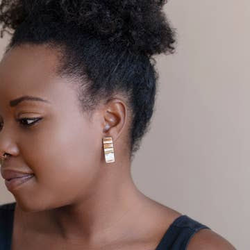 Rectangle Horn Earrings - Assorted