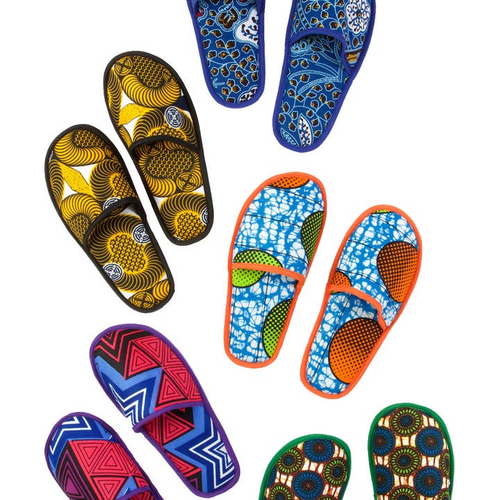 Ankara Cloth Slipper, Large - Assorted