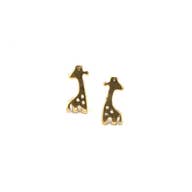 Giraffe Recycled Brass Earrings
