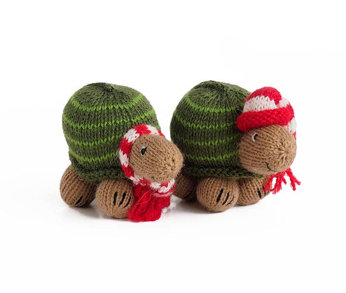 Handmade Turtle Knit Ornament - Fair Trade