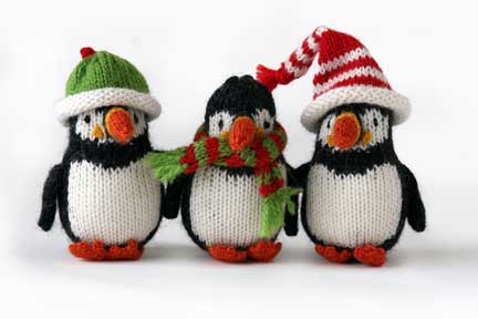 Handmade Knit Puffin Ornament - Fair Trade