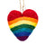Rainbow Needle Felt Heart Ornament