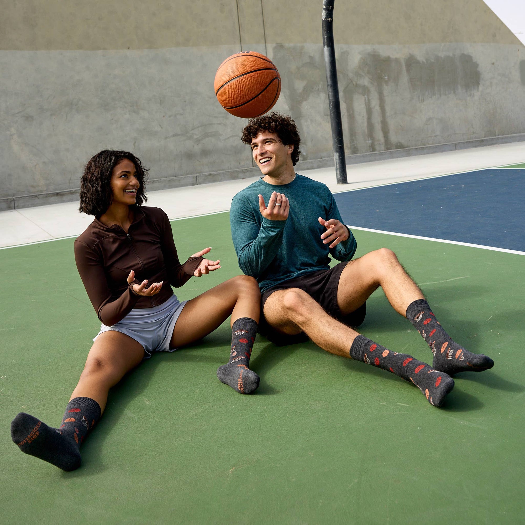 Socks that Support Youth Sports | Gray Basketballs