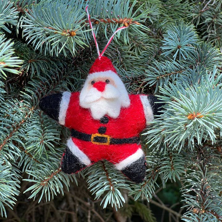 Star Santa Felt Ornament
