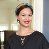 Brass &amp; Silver-Plated Teardrop Disc Necklace