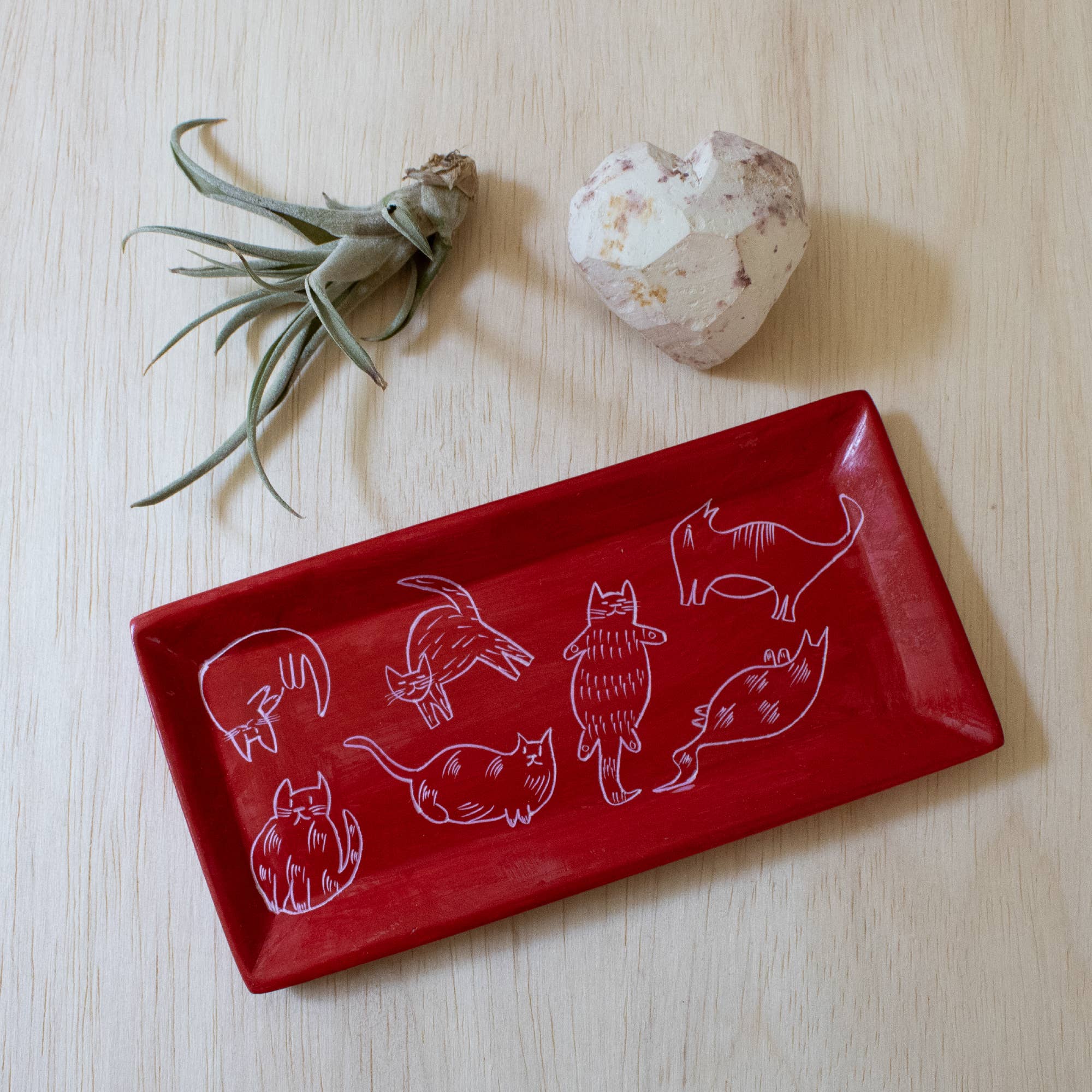 Rectangle Kisii Stone Cat Dish