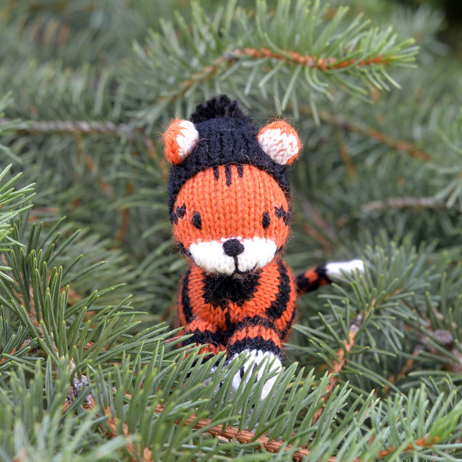 Handmade Tiger Knit Ornament - Fair Trade