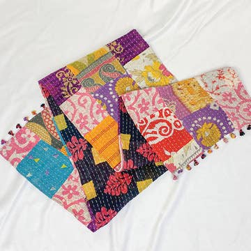 Kantha Tablerunner (70&quot; x 13&quot;)